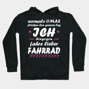 Fahrrad Oma Ruhestand Rente Radfahren Spruch Hoodie